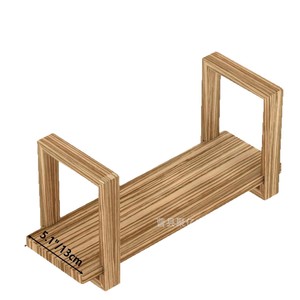 Estantería de escritorio de madera, organizador de oficina rectangular de 5,1 pulgadas, estante de almacenamiento para libros, documentos y revistas - Product Image 1