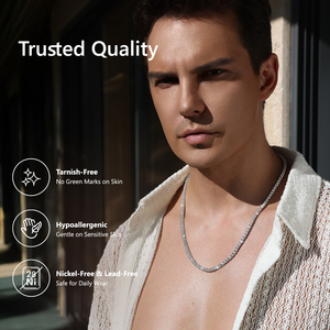 Collar <span class=keywords><strong>de</strong></span> Tenis <span class=keywords><strong>de</strong></span> 3mm 4mm 5mm con Diamantes Iced Out y Circonita Cúbica 5A, Joyería <span class=keywords><strong>de</strong></span> Latón Chapado en <span class=keywords><strong>Oro</strong></span> <span class=keywords><strong>de</strong></span> 14K/<span class=keywords><strong>Oro</strong></span> Blanco, <span class=keywords><strong>Cadena</strong></span> <span class=keywords><strong>de</strong></span> Tenis <span class=keywords><strong>de</strong></span> CZ <span class=keywords><strong>para</strong></span> Mujeres y Hombres - Product Image 3