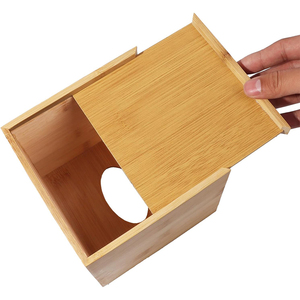 Cajas de Almacenamiento de Papel de Bambú Natural WDF, Caja de Pañuelos Moderna y Ecológica para Cocina y Baño - Product Image 3