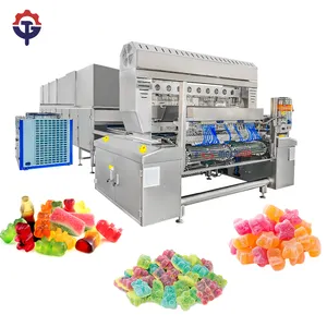 80千克/h全自动明胶高级软硬果胶维生素熊巨型糖果机生产线