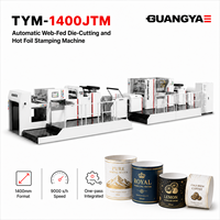 Máquina de Estampagem a Quente e Corte Automático TYM-1400JTM para Embalagens de Bebidas com Capacidade de 9000s/h e 1400mm