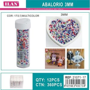 Perline ILAN Abalorio 3mm Multicolore per Creazione di Gioielli Artigianali - Product Image 3