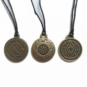OEM aleación de zinc amuleto bronce encantos moneda collar colgantes <span class=keywords><strong>salud</strong></span> riqueza amuleto 25mm - Product Image 1