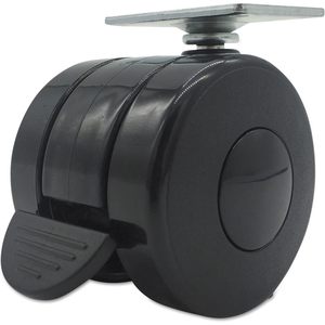 Ruedas Metálicas Modernas Alera para Bases de Mesa Ajustables en Altura, Juego de 4 con Freno Giratorio, para Uso en Oficina, Escuela y Hospital - Product Image 3