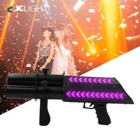 Effet de scène Pistolet à confettis électrique à trois têtes 3 Shooter Cannon Party Led Confetti Machine