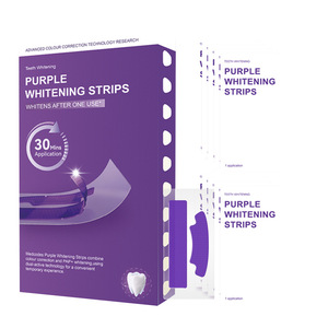 Bandes dentaires adhésives violettes pour usage transfrontalier – Patchs apaisants pour le <span class=keywords><strong>blanchiment</strong></span> des dents, protection buccale, élimination des taches, usage domestique, menthe - Product Image 4