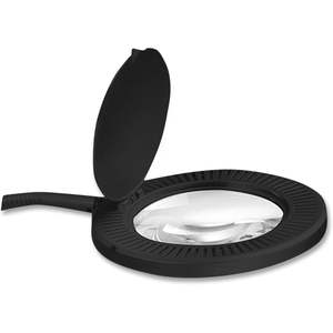 Loupe de bureau en métal noir Alera de 19 pouces avec pince, 3 dioptries, LED, pour la lecture, la réparation de lunettes, lecteur optique portable - Product Image 2