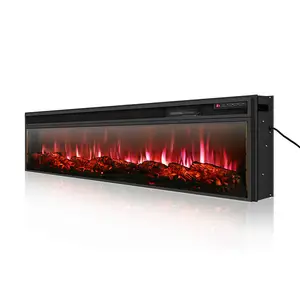 Most popular 2000W led wooden home insert heater 9 hour timer electric fireplaces