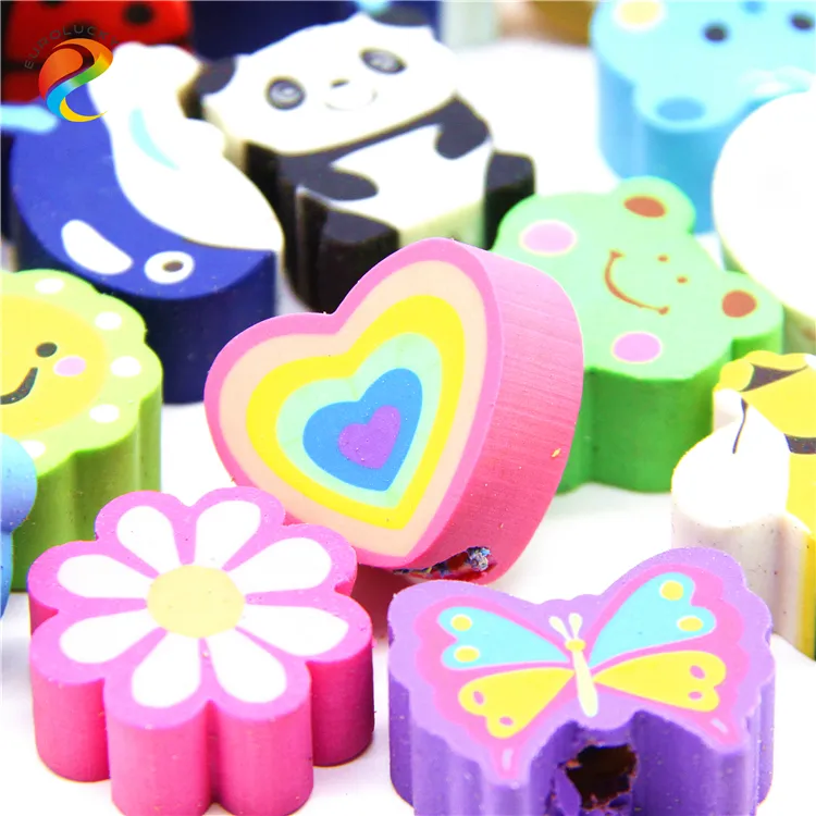 Hot Sale Promotional Custom pencil eraser cartoon Erasers