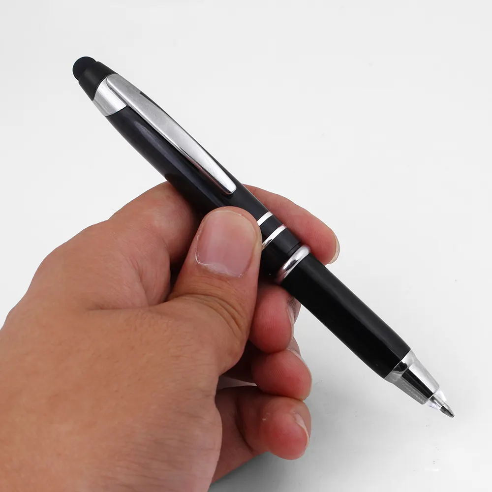 3 Trong 1 Đa Chức Năng Khuyến Mại Tùy Chỉnh Lexi Thắp Sáng Tip Kim Loại Pen Với Stylus