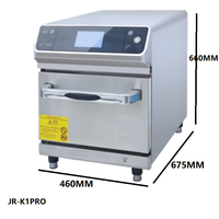 Four de comptoir en acier inoxydable haute vitesse avec une puissance de 12 kW et des commandes tactiles pour les cafés et les snack-bars