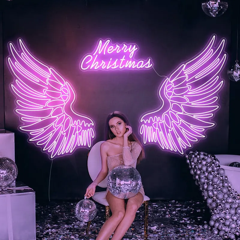 Kexian Custom Drop Shipping Angel Wings Led Neon Signs led letter sign neon flex light custom LED Neon sign