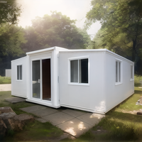 Maison conteneur en acier extensible 20-40 pieds, design moderne de luxe préfabriqué et pliable, isolée, 2, 3 ou 4 chambres, bureau ou bâtiment