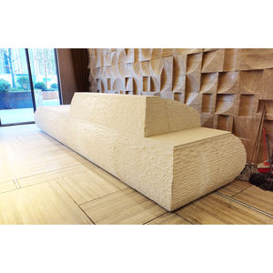 Tuiles murales en calcaire beige et blanc crème naturel fendu bon marché pour une utilisation extérieure de villa moderne - Product Image 5