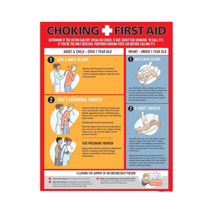 Performore 8.5X11 Pouces Laminé Heimlich Manœuvre Affiche Magnétique Dos Étouffement Premiers Secours pour Bébé Adulte Restaurants Infirmière - Product Image 1