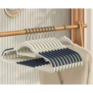 Folding Portable Premium Non-slip Hanger Clothes Pants Shirt Sweater Plastic Hanger For Hotel Home Use