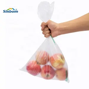 LDPE plastic custom printed transparent fresh fruit & vegetable packaging bags on roll