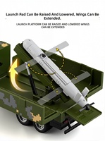 Camion militaire en métal moulé sous pression, jouet transformable avec lancement de missiles, véhicule de transport militaire avec lumières et son