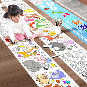 Grundschüler Zeichen rolle Lange Graffiti Malerei Wand Zeichen papier Nicht färbende Kindergarten Färbung Kunst zubehör - Product Image 2