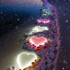 夜光卵石鱼缸景观灯彩色夜光岩石花园铺路草坪灯砾石荧光石