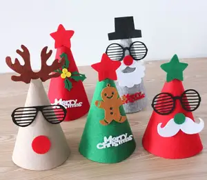 Crianças adulto cartoon Papai Noel alces boneco neve aniversário festa festival decoração feliz natal chapéu