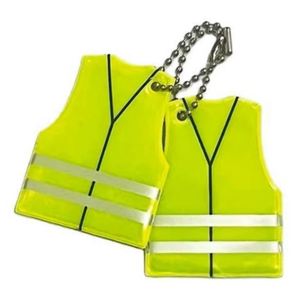 Porte-clés gilet de sécurité réfléchissant et imperméable, équipement de sécurité extérieur haute visibilité pour la nuit, pour sacs à dos, vélos, vestes - Product Image 4