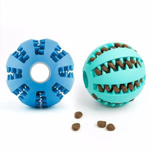 Hot Sale <b>Interactive</b> Dog Chew Ball Chew <b>Toy</b> TPR Rubber Leaky Ball Novelty Teeth Cleaning Play Daily Use - Product Image 2