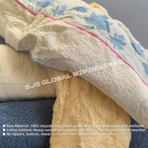 Paños de Limpieza de Algodón Puro de Calidad Superior, Coloridos, con Absorción Mejorada para Uso Industrial Pesado - Product Image 4