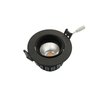 Plafond extérieur noir blanc led aluminium ip65 6w 15W dimmable LED downlights home lights spot avec pilote