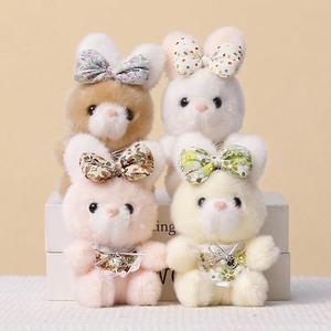 Gantungan Kunci Boneka Kelinci Lucu Grosir OEM Kustomisasi Mainan Hewan Boneka Kelinci Lembut untuk Hadiah - Product Image 6