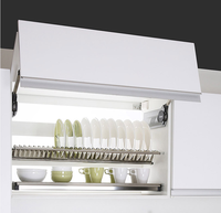 Support mural double pour égouttoir d'armoire en acier inoxydable Panier de rangement pour vaisselle pour quincaillerie de cuisine