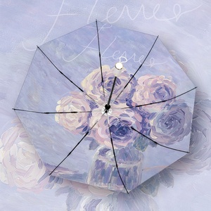 Ombrello Automatico Pieghevole a 8 Stecche per Sole e <span class=keywords><strong>Pioggia</strong></span>, Protezione UV di Alta Qualità, Portatile - Product Image 2