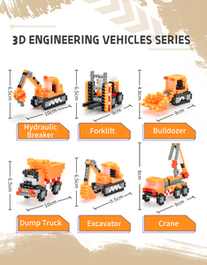 Série de kits de <span class=keywords><strong>perles</strong></span> à fusionner 3D pour voitures d'ingénieurs, pour l'éducation et l'artisanat créatif DIY des enfants, développement de la motricité fine - Product Image 4