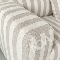 Vakuumkomprimiertes 3-Sitzer-Sofa Gestreifter Stoff Modulares Faulsofa Modernes Wohnzimmer Polstersofa