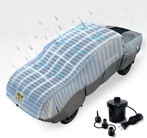 Cubierta de coche de protección contra tormentas de granizo inflable, cubierta de coche de garaje plegable para camioneta