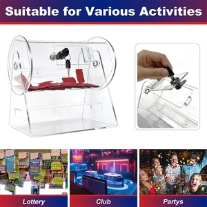 Giradischi per estrazioni a premi in acrilico trasparente, portatile e riciclabile, con montaggio facile per giochi di lotteria e bingo - Product Image 6