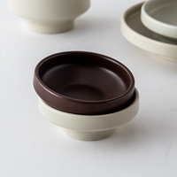 Vaisselle japonaise de style hôtelier, bols et assiettes en céramique mate de style Morandi, plats de service hauts ; plats pour restaurants de sushis