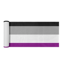 Chemin de table personnalisé à motif arc-en-ciel gay asexual, idéal pour la décoration quotidienne de la table à manger, les réunions festives et l'aménagement intérieur de la maison