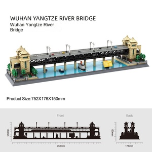 Wange 6223, Puente <span class=keywords><strong>del</strong></span> Río Yangtze de Wuhan, China, Serie de Arquitectura Mundialmente Famosa, Bloques de Construcción de Plástico ABS de Piezas Pequeñas para Armar - Product Image 5