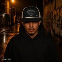 Casquette Trucker 5 Panneaux Vintage Personnalisée avec Broderie, Visière en Mousse et Filet, Style Urbain Chicano Côte Ouest, Vente en Gros