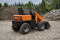 Mini Loader Listrik Depan dengan Sekop Depan, Wheel Loader Listrik 4WD Bertenaga Baterai