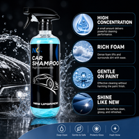 Shampooing et cire pour voiture pH neutre, mousse de lavage pour detailing automobile