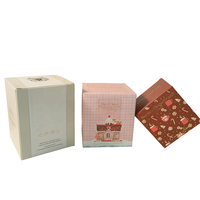 Boîte à bougies personnalisée recyclable de qualité supérieure avec logo estampé or, en papier couché rigide, emballage artisanal