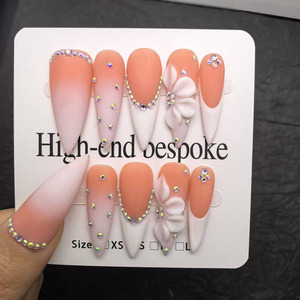 Faux ongles longs et pointus à presser, très populaires en Europe et en Amérique, produits de beauté, styles personnalisés disponibles - Product Image 2