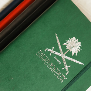 Customized Professional Pu Leather Sliver Foil Hardcover <b>Diary</b> <b>Notebook</b> with Sewing Binding 120 Sheets-Promotion Use - Product Image 4