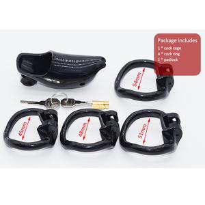 新しいカスタム男性貞操帯コックケージ、4サイズのコックリング付きペニスロック、大人用セックストイ、男性用貞操ベルト - Product Image 4