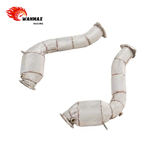 Downpipe in acciaio inossidabile con scudo termico per <span class=keywords><strong>Cayenne</strong></span> <span class=keywords><strong>S</strong></span> 3.6L V6 <span class=keywords><strong>Turbo</strong></span> migliora il flusso di scarico e il suono - Product Image 2