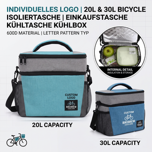 Custom Logo 20L & 30L Insulated Bicycle Cooler <b>Bags</b>, High-Efficiency Thermal Cooling Box, Water-Repellent 600D Oxford Material - Product Image 1