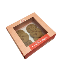 Vente en gros Boîte à gâteaux Donuts Dessert Pâtisserie Tiroir à biscuits Emballage en papier avec fenêtre