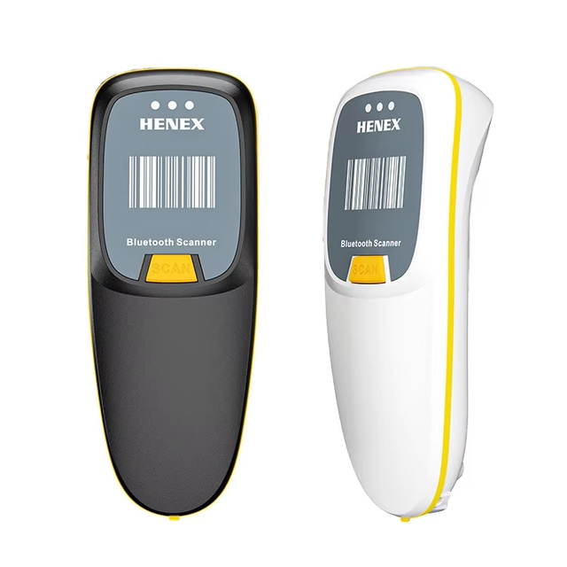 HENEX HC-300R Portable Wireless Barcode Scanner, Mini Pocket 1D/2D QR Reader for Retail Warehouse Logistics Inventory